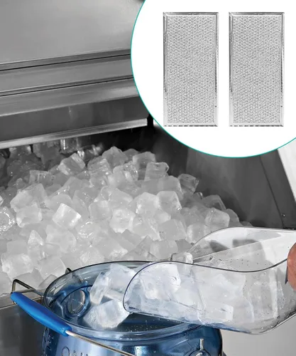 Vista 5 de 2PCS 040002435 Filtro de aire para máquina de hielo compatible con Manitowoc, aluminio Aluminum, Not easy to bend, corrosion-resistant