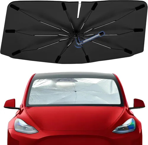 Vista 18 de Sombrilla Parasol para Parabrisas para Mazda 3 2014-2026, Parasol Plegable para Coche para Ventana Delantera, Visera Protectora Solar Altamente