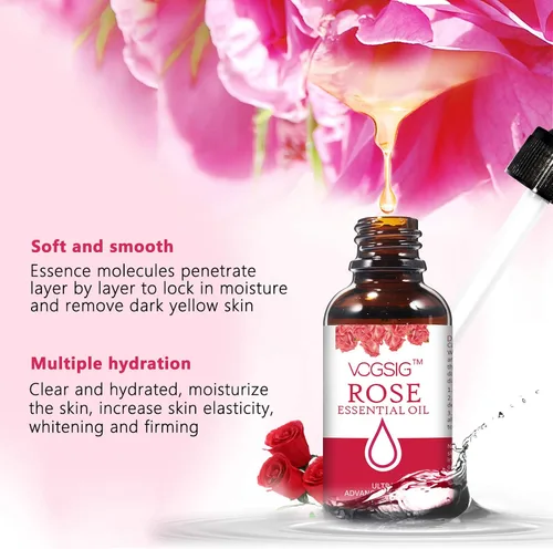 Vista 4 de Aceite Esencial de Rosa 1.0 fl oz - Aromaterapia, Hidratante de la Piel, Anti-Envejecimiento, Reduce la Pigmentación, Absorbido Rápidamente