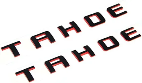 Vista 6 de Yoaoo Paquete de 2 emblemas de placa de identificación de Tahoe OEM compatibles con Tahoe 2007-2019 brillante brillante