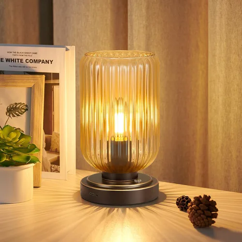 Vista 14 de LigthRound Touch Table Lamp for Bedroom, Cordless Bedside Small Table Lamp, Dimmable Rechargeable Battery Operated Lamp for Nightstand, Bedside