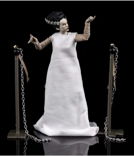 Vista 4 de Jada Toys Universal Monsters - Figura de acción de la novia de Frankenstein de 6 pulgadas, juguetes para niños y adultos, color negro