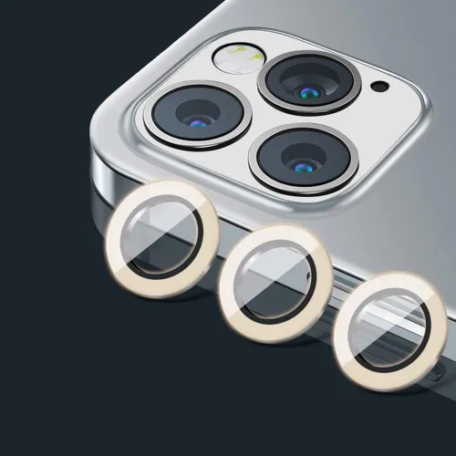 Vista 19 de Compatible con iPhone 11 Pro/11Pro Max/12 Pro Luminous Camera Lens Protector Ultra Thin Película de vidrio templado Protector de pantalla de cámara
