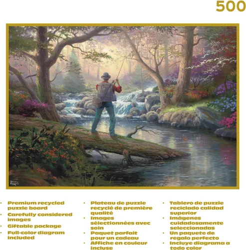 Vista 3 de Buffalo Games - Thomas Kinkade It Doesn't Get - Rompecabezas de 500 piezas para adultos Officially Licensed, Recycled Board, Finished Size 21.25 x