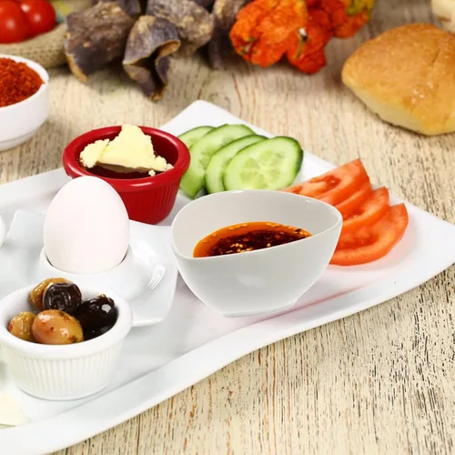 Vista 9 de Hemoton Juego de 5 cuencos para servir condimentos en forma de lágrima para salsas de salsa de soja, mostaza, agridulce, compacto, vajilla de cocina