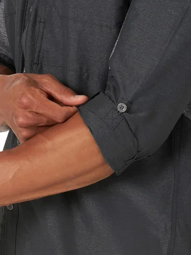 Vista 6 de ATG de Wrangler - Camisa de manga larga para hombre, de material mixto Negro