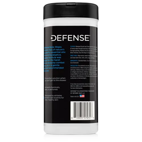 Vista 7 de Toallitas corporales naturales Defense Soap con aceite de árbol de té Toallitas de ducha para hombres y mujeres, ideales para lucha, combate