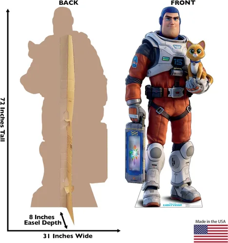 Vista 2 de Cardboard People Buzz and Sox - Soporte de cartón recortado - Lightyear de Disney Pixar (película de 2022)