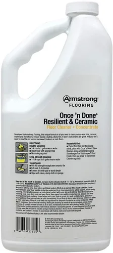 Vista 2 de Armstrong - Once and Done - Limpiador concentrado para pisos cerámicos y resistentes, 32 onzas