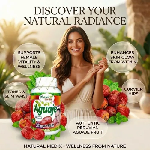 Vista 3 de Aguaje Siempre Bella de Natural medix - Superfruta amazónica para vitalidad, equilibrio y resplandor femeninos