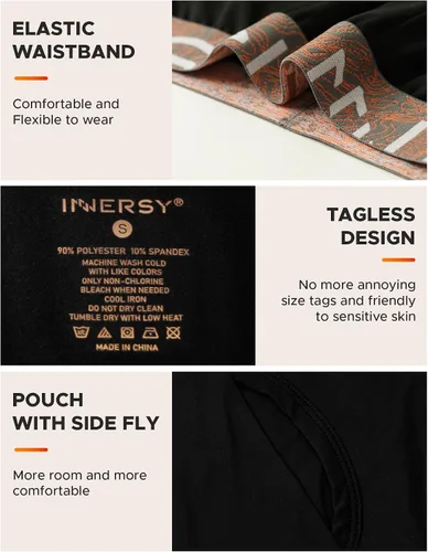 Vista 5 de INNERSY Ropa interior térmica para hombre, ligera, capa base, 2 paquetes
