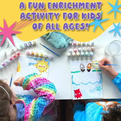 Vista 4 de Astrakuma Studio Pintura por números para niños de 8 a 12 años – Kits de pintura de donas de gato por números con tableros de lienzo predibujados