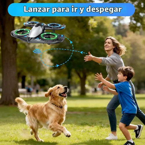 Vista 6 de Foam RC Drone for Kids Beginners, RC Airplane Quadcopter Toy Gift Easy to use foam remote control drone features 3 speed modes, RC airplane