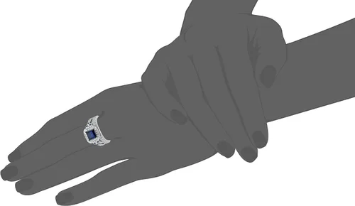 Vista 23 de Amazon Essentials Anillo antiguo de plata de ley chapada en platino o oro con circonita cúbica de elementos infinitos de corte Asscher