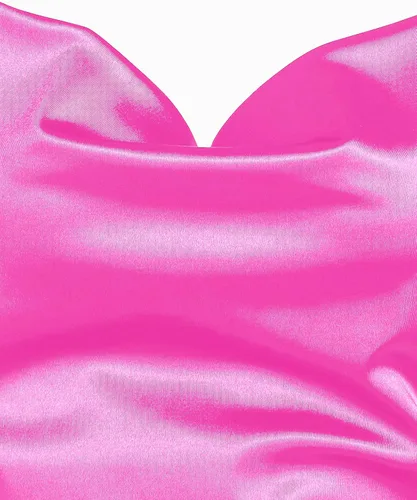 Vista 4 de ZAFUL Minivestido de satén sin mangas con tirantes delgados para mujer, con abertura lateral, cuello redondo, vestido de cóctel