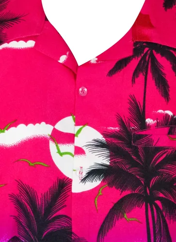 Vista 3 de KING KAMEHA Camisa hawaiana para hombre Funky Casual con botones, muy fuerte, manga corta, unisex, playa