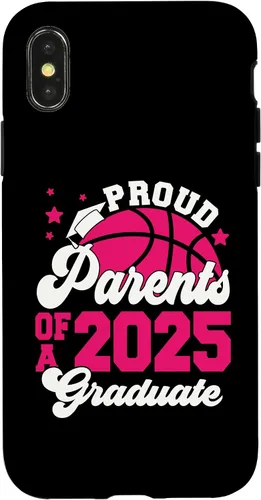 Vista 5 de iPhone XR Parents of a 2025 Graduate Senior Graduation Basketball Case