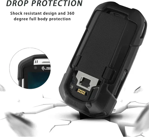 Vista 5 de Funda protectora de goma para Zebra TC70 TC72 TC75 TC77 TC70X TC75X, fundas de escáner de mano de goma de silicona suave para computadora de mano