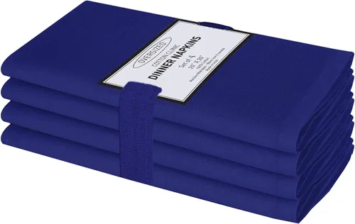 Vista 9 de Cotton Clinic Servilletas de tela 100% algodón extra grandes de 20 x 20 pulgadas, juego de 4 servilletas de mesa suaves y duraderas reutilizables