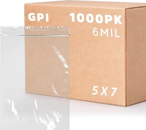 Vista 30 de GPI - 6 mil, extra resistente, bolsas de plástico transparentes con cremallera resellable de 2 x 5 pulgadas, resistentes a perforaciones, bolsas