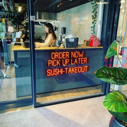 Vista 4 de SpellBrite Señal de PHO para restaurantes Señalización LED azul para restaurantes con LED de neón para empresas 13.2 x 6.3 pulgadas