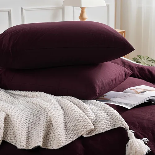Vista 415 de NEXHOME PRO Funda de edredón Twin XL 100% algodón lavado, transpirable, duradera, texturizada, similar al lino, juego de ropa de cama para el hogar