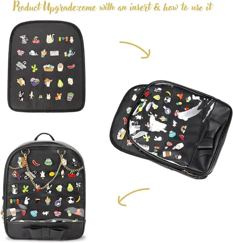 Vista 2 de SteamedBun Ita Bag Candy - Mochila con lazo de diseño Kawaii
