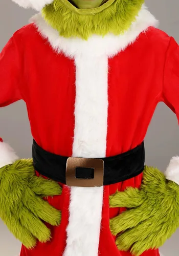 Vista 5 de elope The Grinch - Disfraz de Papá Noel abierto para niños
