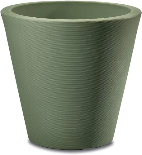 Vista 30 de Crescent Garden Madison Planter– Maceta resistente a la intemperie, doble pared para interiores y exteriores con orificio de drenaje, contenedor