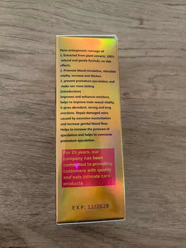 Vista 4 de Aceite esencial de masaje para hombres para sexo -Mejora sexual Crema de erección Aceite de crecimiento del pene más largo más grueso Energía Masaje