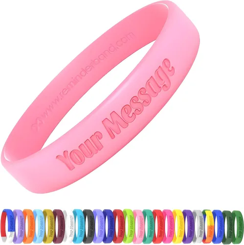 Vista 11 de Pulseras de silicona personalizadas de Reminderband, pulseras de silicona personalizadas, pulseras personalizables, pulseras personalizadas de goma