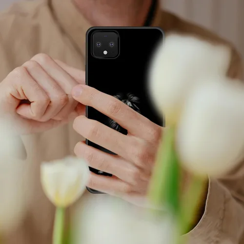 Vista 528 de Funda delgada para Google Pixel 4 XL, funda delgada de silicona de TPU suave a prueba de golpes para Google Pixel 4 XL, astronauta Galaxy