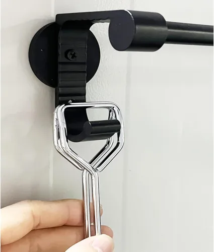 Vista 5 de Toallero magnético para toallero, toallero con ganchos de almacenamiento para refrigerador, estufa de cocina, horno, lavavajillas, lavadora