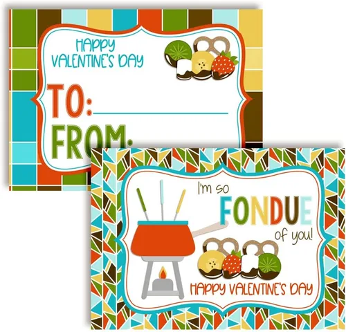 Vista 13 de AmandaCreation - Tarjetas para el día de San Valentín con chispas de chocolate con chispas de chocolate para regalar a amigos y compañeros de clase