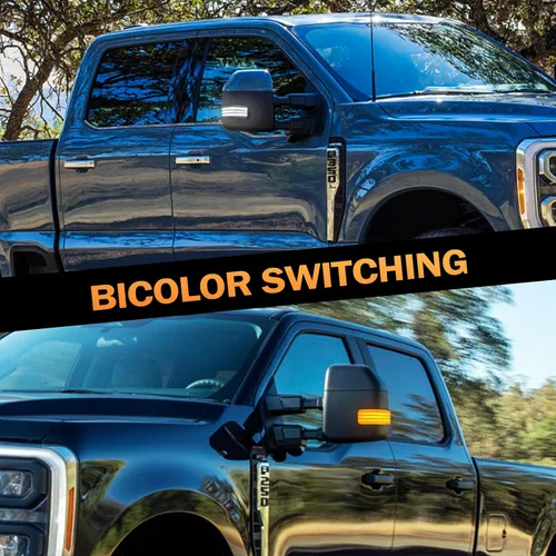 Vista 8 de [2 piezas] Marcador de espejo lateral luces intermitentes para Ford F150 F250 F350 F450 F550 Super Duty 2017 2018 2019 2020 2021 2022 2023, lámparas