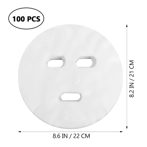 Vista 4 de FRCOLOR 100 mascarillas faciales para el cuidado de la piel, mascarillas desechables de tela no tejida para hidratación facial, herramientas