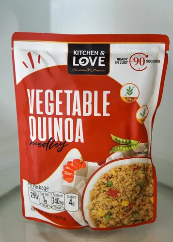 Vista 7 de Kitchen & Love Mezcla de quinua vegetal, precocida, bolsa lista para microondas, estable, sin OMG, sin gluten ni lácteos, a base de plantas, Kosher