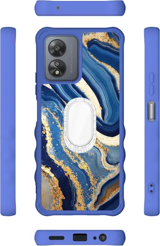 Vista 2 de Aroepurt Boost Mobile Celero 5G SC 2024 - Funda compatible con Boost Celero5G SC con protector de pantalla de vidrio templado, protección de grosor