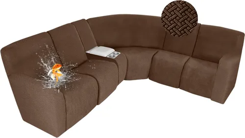 Vista 63 de ALIECOM Fundas 100% impermeables para sofá seccional reclinable, forma de L, elásticas, para esquina, funda para sofá seccional reclinable, lavable