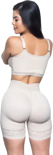 Vista 5 de Fajas Colombia Powernet Plus - Pantalones cortos levantadores de glúteos de alta compresión para abdomen y abdomen cortos Faja Colombiana Levanta