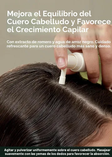 Vista 4 de AROMATICA Potenciador de raíz de romero 3.4 fl oz de peso neto 3.3 fl oz. Aceite para el cabello de romero y cafeína y biotina, cuidado coreano
