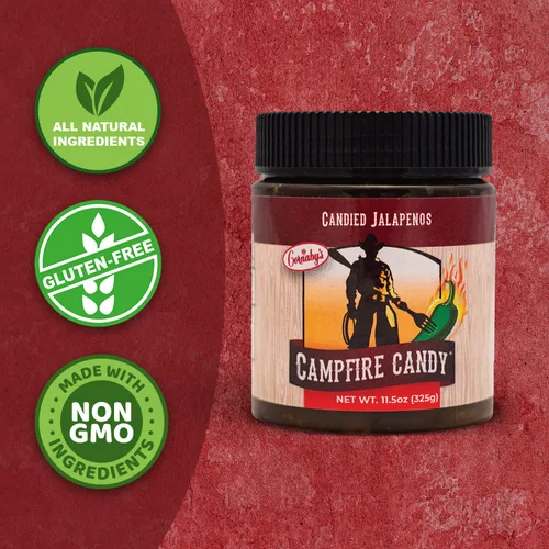 Vista 6 de Cornaby's Campfire Candy Jalapeño Peppers Sweet Relish, sin gluten, sin transgénicos, 1 paquete