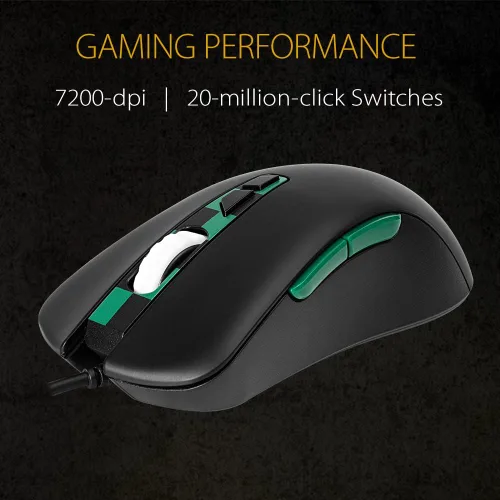Vista 5 de ASUS TUF Gaming Mouse ergonómico para juegos con cable de 7000 DPI sensor óptico 7 botones táctiles programables iluminación RGB AuraSync