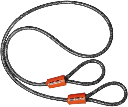 Vista 7 de BV Cable de bicicleta de 2.5 pies con bucles - Cable de acero trenzado resistente al corte de 5 mm (3/16 pulgadas) - Versátil y resistente a la Única