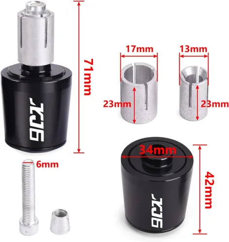 Vista 2 de Tapas de manillar de motocicleta para XJ6 Diversion XJ 6 2017 2018 2019 2020 2021 2022 Accesorios (Color negro)