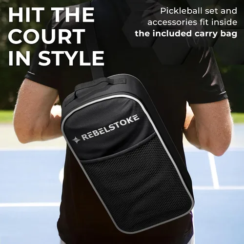 Vista 7 de Pickleball Paddles Set of 4 – Premium Fiberglass Paddle Set with 14mm Polypropylene Honeycomb Core – Complete Bundle with 8 Indoor/Outdoor Balls &