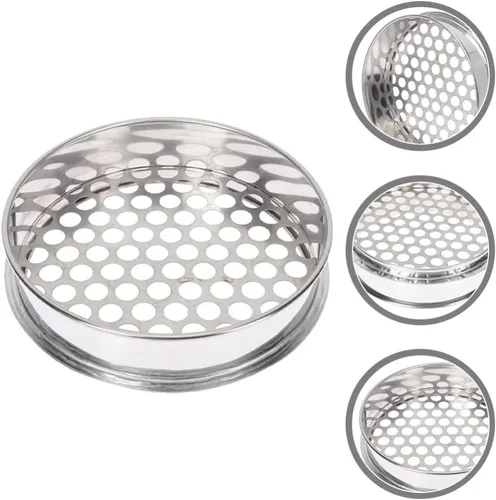 Vista 6 de UPKOCH Tamiz redondo de acero inoxidable Blueberry Sieve Home Blueberry Grading Sieve