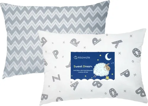 Vista 15 de Funda de almohada para niños pequeños, paquete de 2 fundas de almohada 100% algodón para niños y niñas, funda de almohada de 15 x 23 pulgadas, se