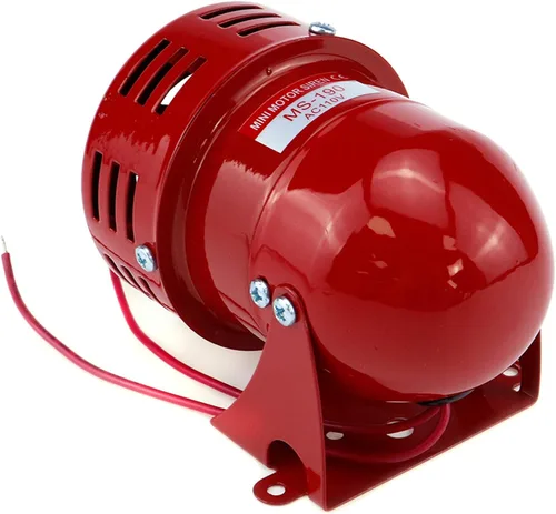 Vista 9 de Motor Siren Red - 1 unidad CA 110 V 114 dB, motor eléctrico industrial, sirena accionada por alarma, timbre de sonido para el hogar, industrias