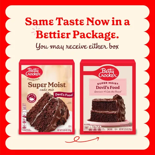 Vista 3 de Betty Crocker, Super Wet - Mezcla de pastel de comida del diablo, 13.25